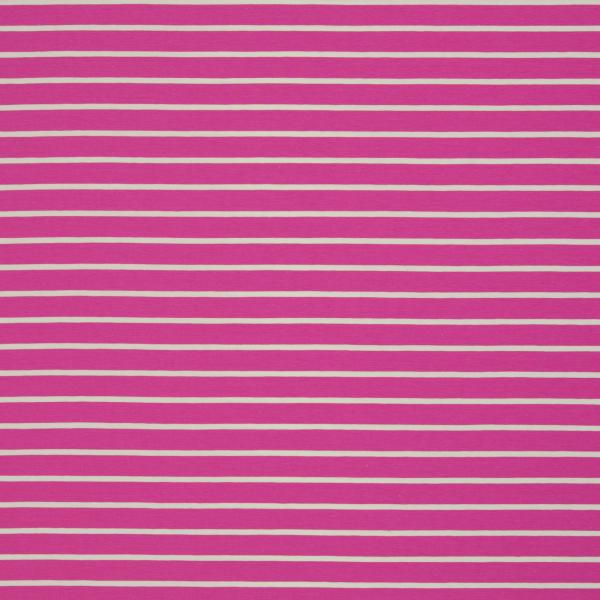 Baumwolljersey Isa Streifen Pink/Weiß  by Swafing